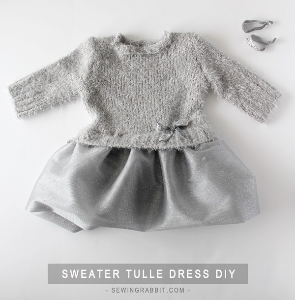 Tutorial: Little girl's sweater and tulle dress