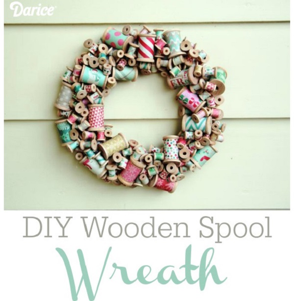 Tutorial: Wooden spool wreath