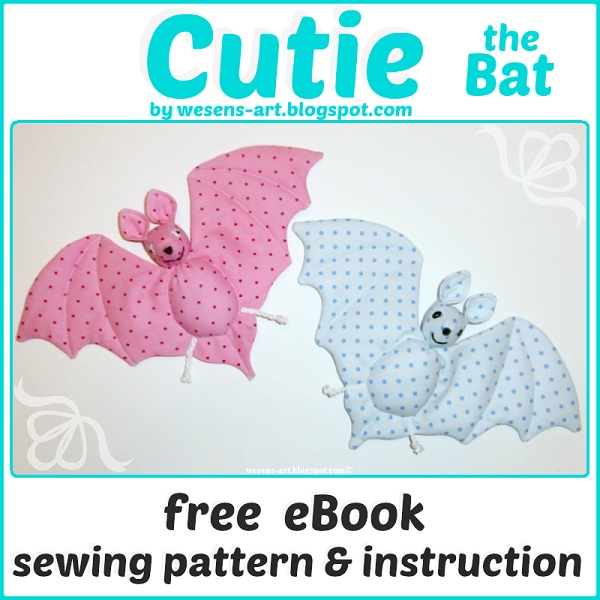 Free pattern: Cutie the Bat softie