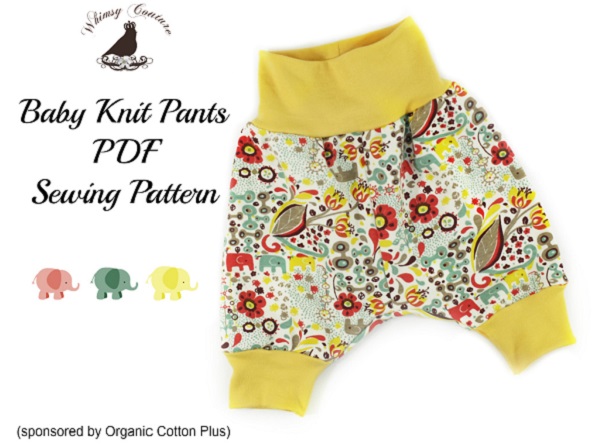 Free pattern: Easy to sew knit pants for baby