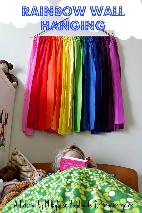 Tutorial: Fabric rainbow wall hanging, no sewing required