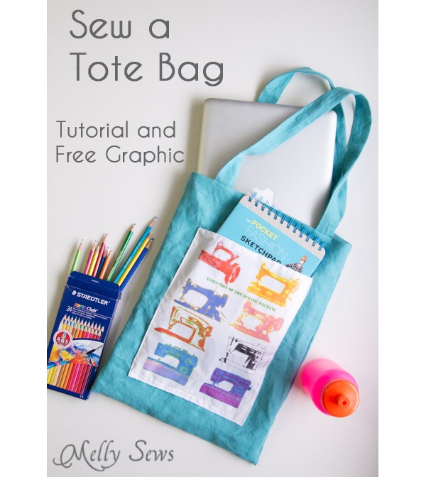 Tutorial: Sew an easy beginner tote bag, plus a snap-on bag organizer