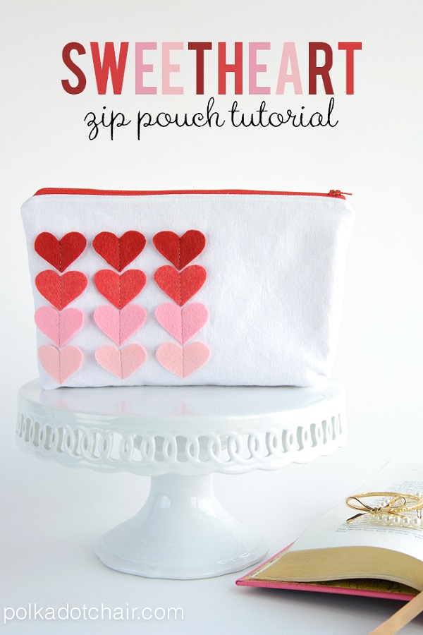 Tutorial: Sweet Heart Zip Pouch