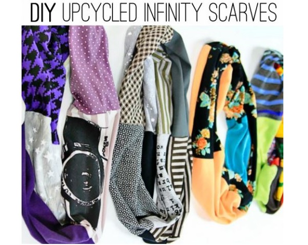 Tutorial: Upcycled t-shirt infinity scarf