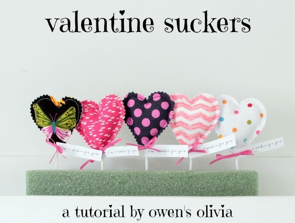 Tutorial: Fabric Valentine's suckers