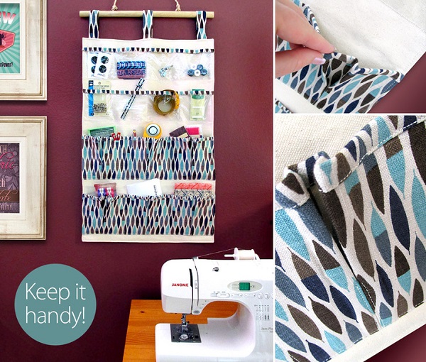 Tutorial: Make this hanging organizer to get the clutter off your sewing table