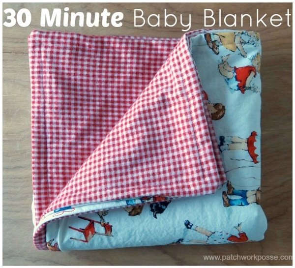 Tutorial: 30 minute flannel baby blanket