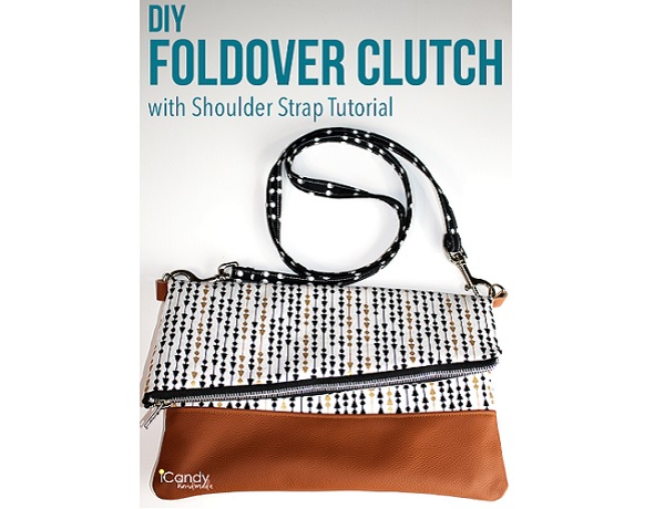 Tutorial: Foldover clutch with a removable shoulder strap