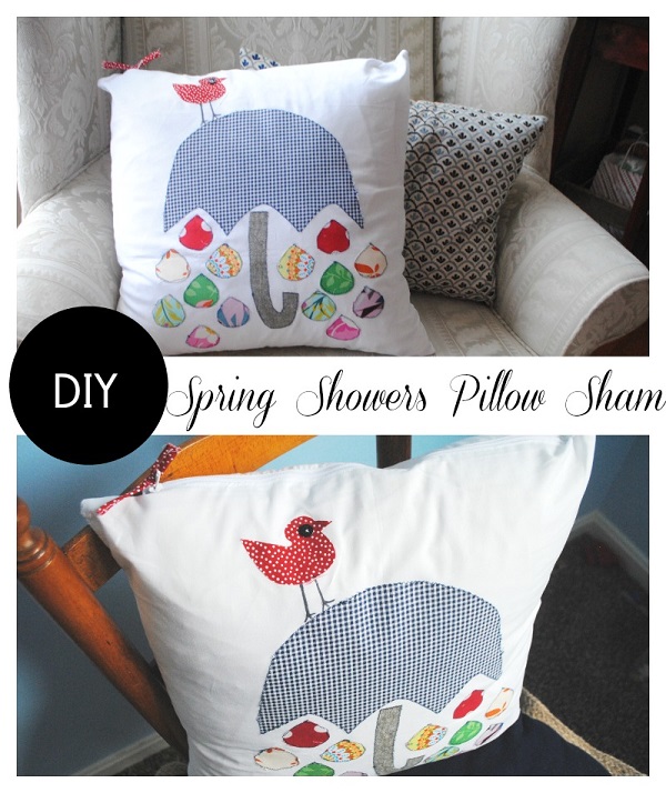 Free pattern: Spring Showers pillow cover