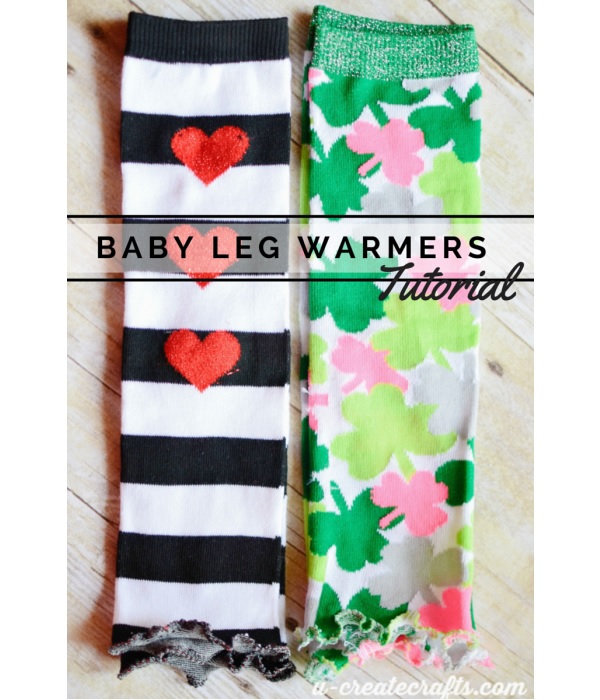 Tutorial: Ruffle hem baby leg warmers from socks