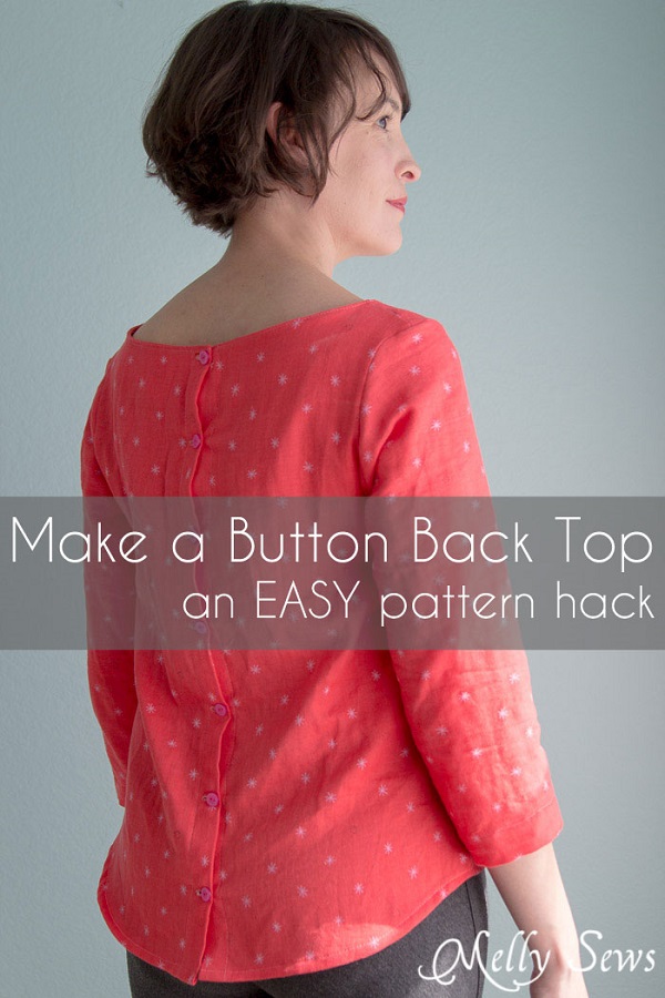 Tutorial: Button back blouse pattern hack