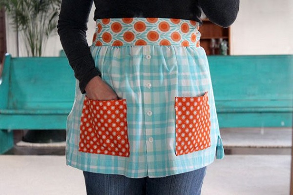 Tutorial: Make an apron from a button-down shirt