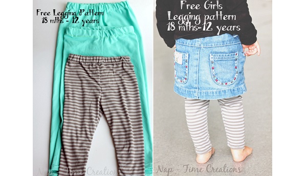 Free pattern: Girls leggings 