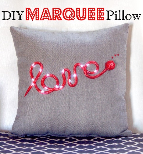 Tutorial: Light up marquee pillow