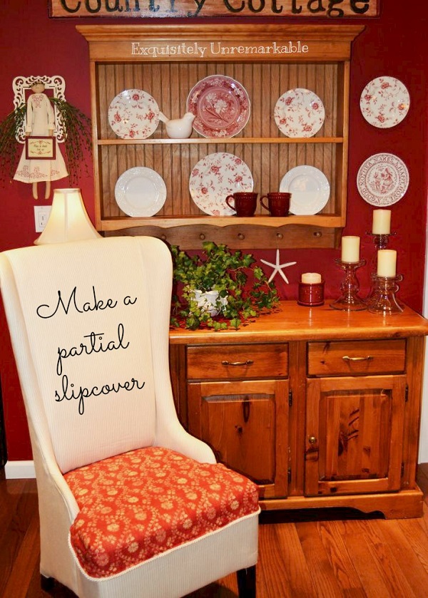 Tutorial: Make a partial chair slipcover to cover a worn seat