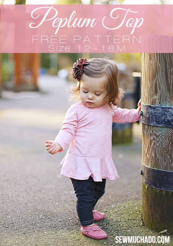 Free pattern: Baby girl peplum top