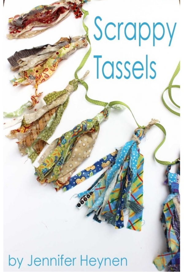 Tutorial: Scrappy fabric tassels, no sewing required