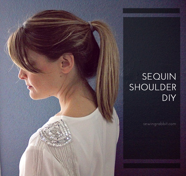 Tutorial: Sequin shoulder shirt