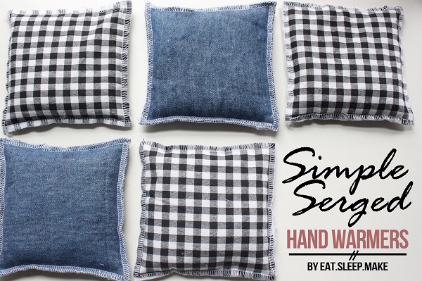 Tutorial: Simple serged handwarmers