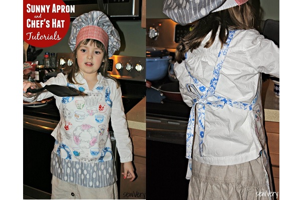 Tutorial: Child's apron and elastic back chef's hat