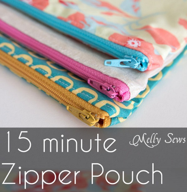 Tutorial: 15-minute zipper pouch