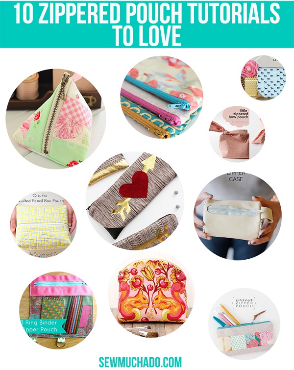 10 ways to make a zippered pouch