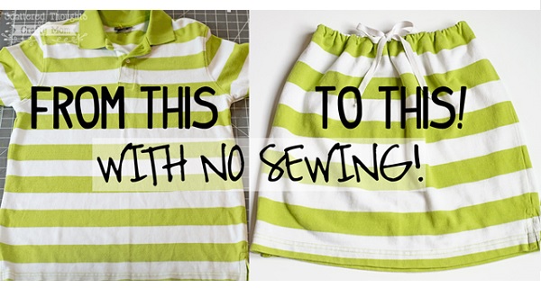 Tutorial: 10-minute girls skirt, no sewing required