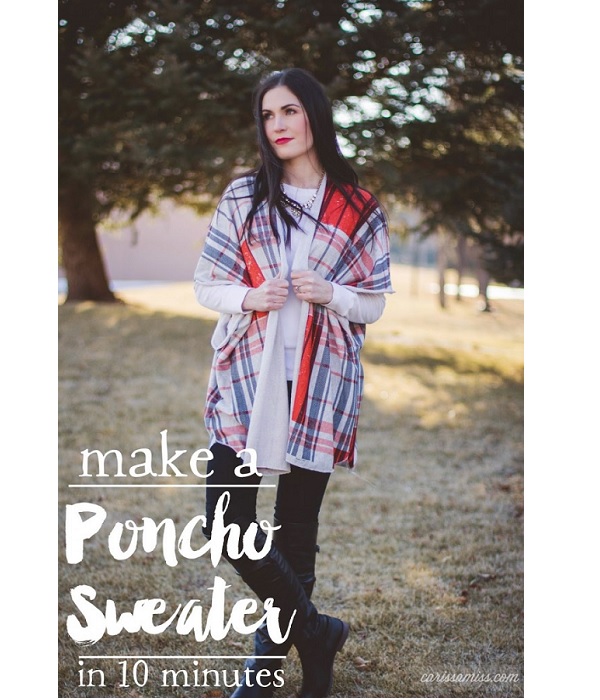 Tutorial: 10-minute poncho cardi