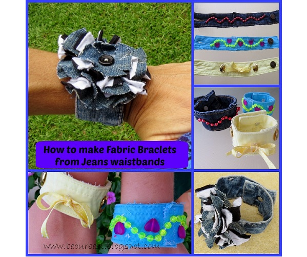 Tutorial: Wrist cuffs from jeans waistbands