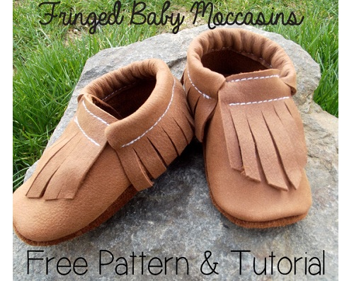 Free pattern: Fringed baby moccasins