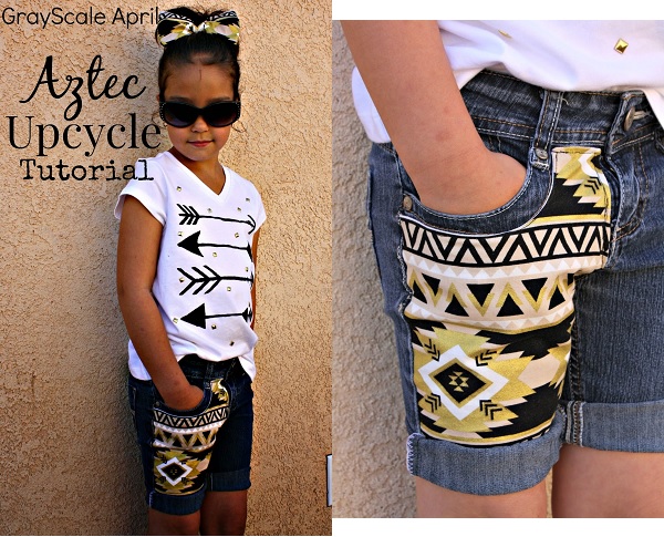 Tutorial: Embellished shorts and t-shirt outfit