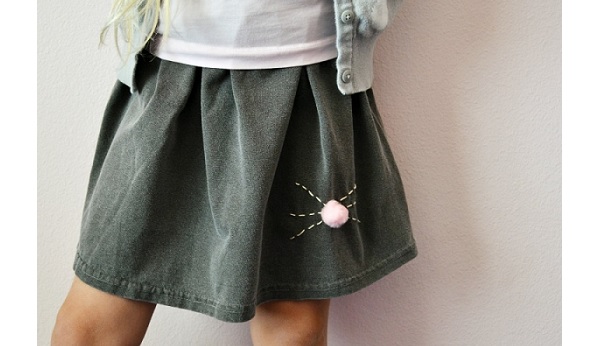 Tutorial: Bunny nose t-shirt skirt