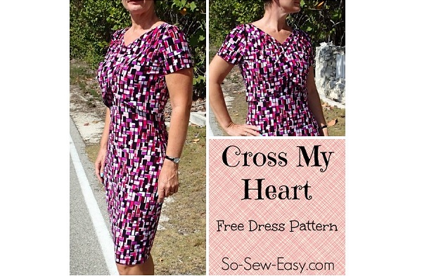 Free pattern: Cross My Heart dress