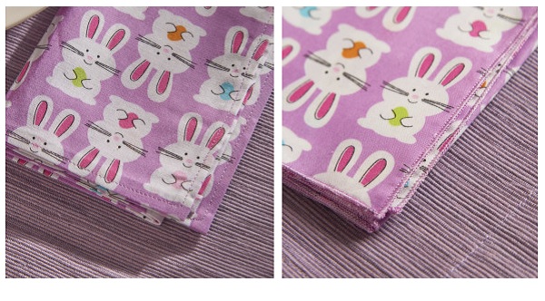 Tutorial: Fabric napkins made 2 ways