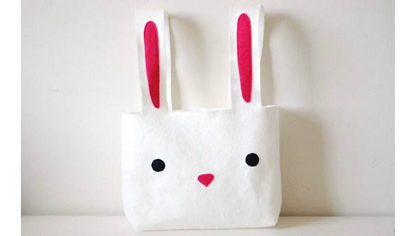 Tutorial: Easy felt Easter bunny basket