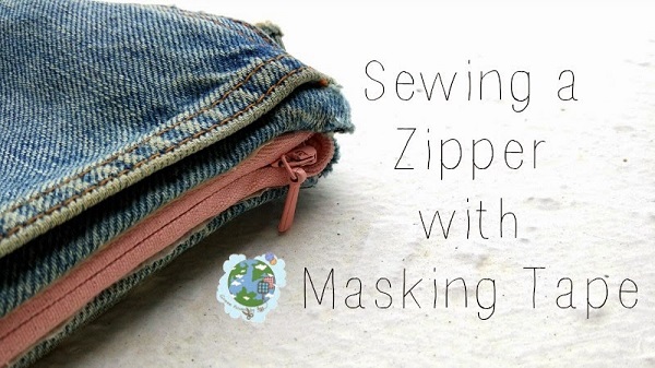 Tutorial: Use masking tape to sew in a zipper