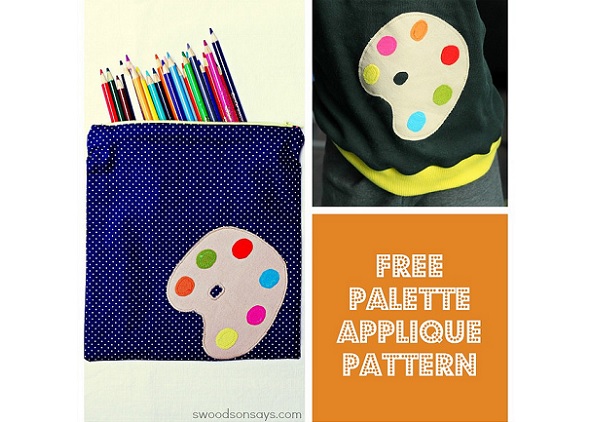 Free pattern: Artist's palette applique