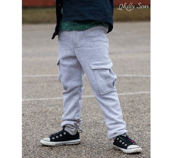 Free pattern Boys slim fit sweat pants Sewing