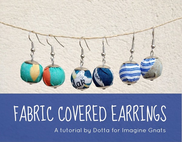 Tutorial: Scrap fabric bead earrings