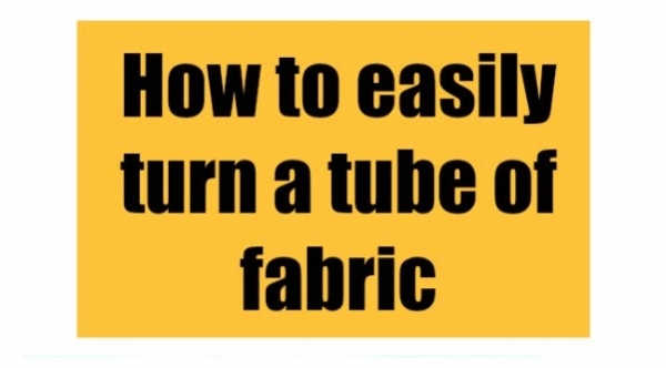 Tutorial: Turn a narrow tube of fabric using household items