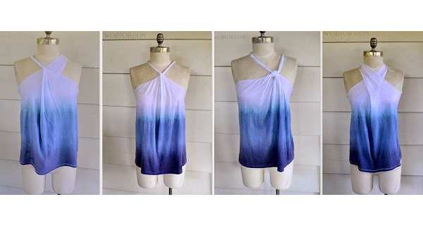 Tutorial: No-sew ombre halter top that can be worn 4 days