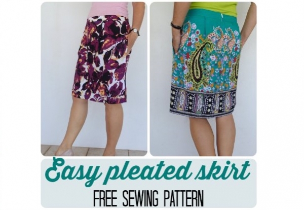 Free pattern: Easy pleated skirt