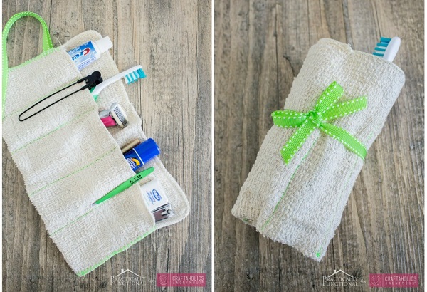 Tutorial: Simple travel kit from a washcloth