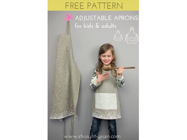 Free pattern: Adjustable apron for kids and adults