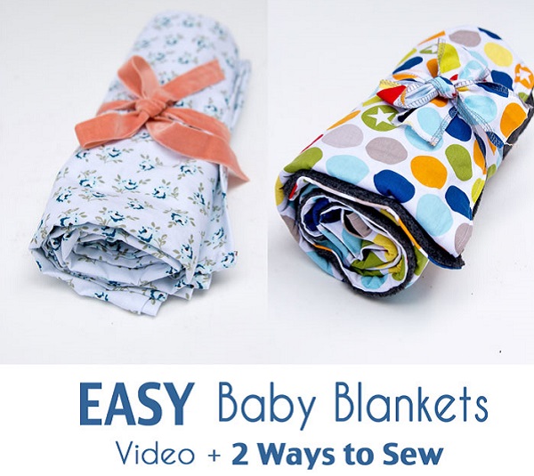 Tutorial: Easy baby blanket, 2 ways