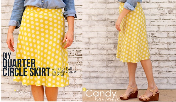 Tutorial: Circle skirt with an easy invisible zipper