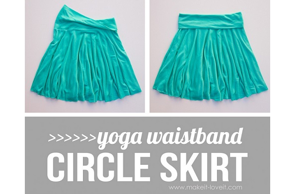 Tutorial: 30-minute knit circle skirt with a yoga waistband