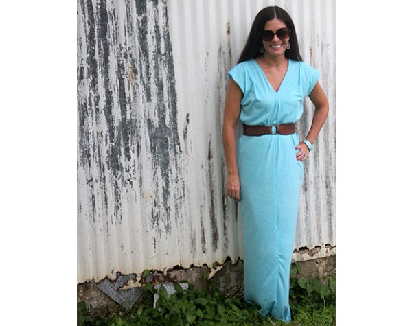 Tutorial: Super easy jersey knit maxi dress