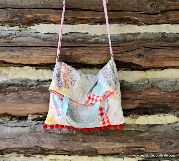 Tutorial: Make a crossbody tote from vintage quilt squares