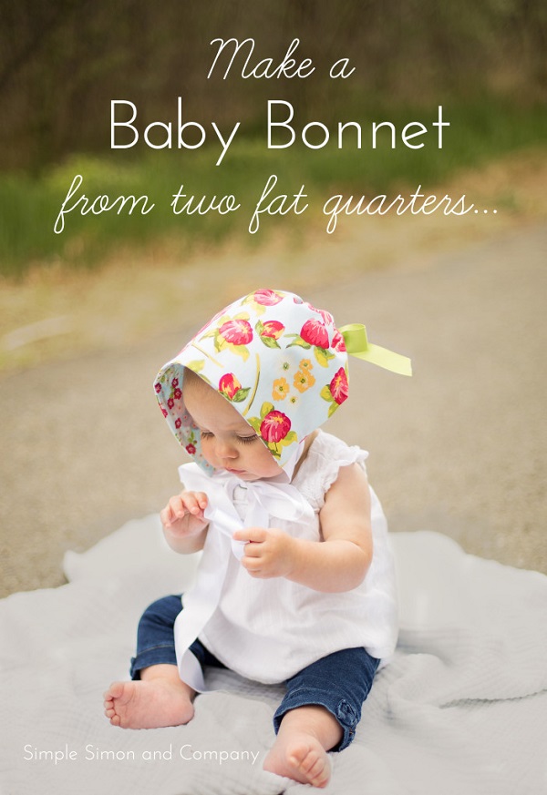 Tutorial: Fat quarter baby bonnet